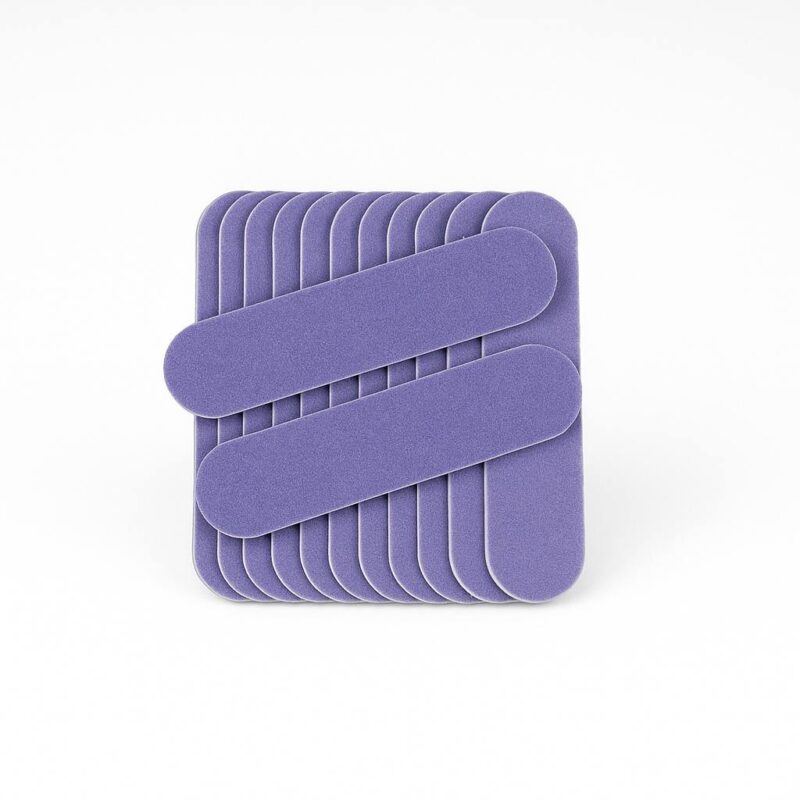 Wooden Mini File Purple - Επαγγελματική Ξύλινη Λίμα Νυχιών Μωβ - 20 τεμάχια