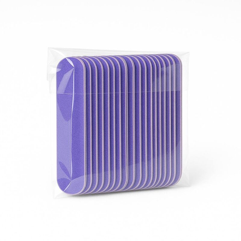 Wooden Mini File Purple - Επαγγελματική Ξύλινη Λίμα Νυχιών Μωβ - 20 τεμάχια - Image 2