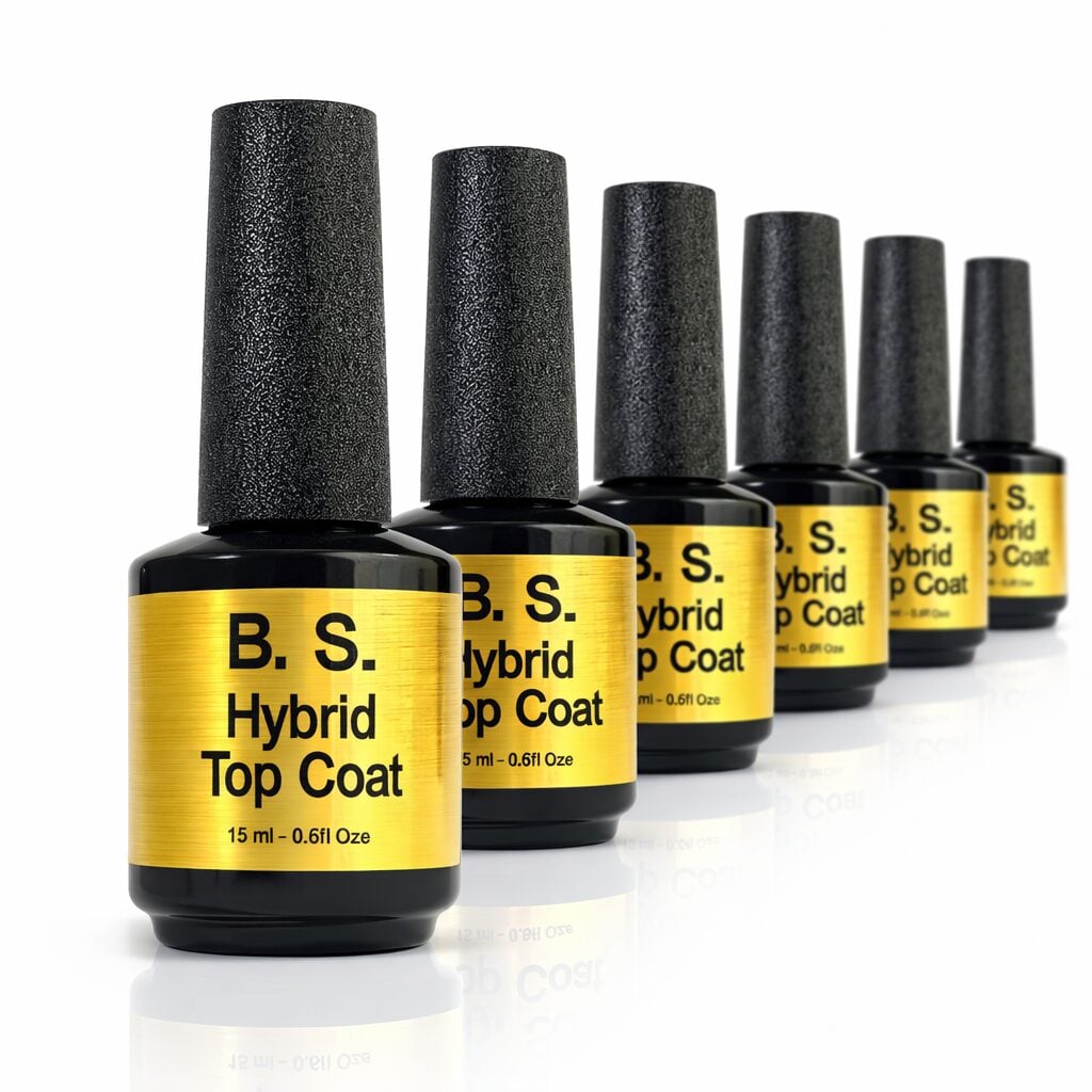 B.S. Hybrid Top Coat Extra Shine No Wipe – Professional Pack 6 Τεμ. | TPO & HEMA Free - Image 4