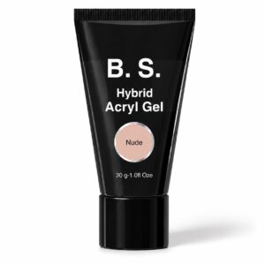 Σωληνάριο B.S. Hybrid Acryl Gel Nude 30g σε μαύρη συσκευασία, φυσικό nude άκρυτζελ για χτίσιμο νυχιών