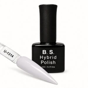 B.S. Hybrid Polish 1314 – απαλό nude, ημιμόνιμο βερνίκι 12 ml με βαμμένο δείγμα νυχιού