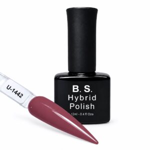 B.S. Hybrid Polish 1442 – σάπιο μήλο, ημιμόνιμο βερνίκι 12 ml με βαμμένο δείγμα νυχιού