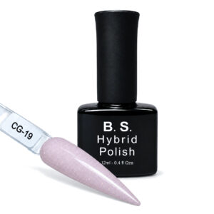 B.S. Hybrid Polish CG-19 – απαλό ροζ λιλά, flash gel 12 ml με βαμμένο δείγμα νυχιού